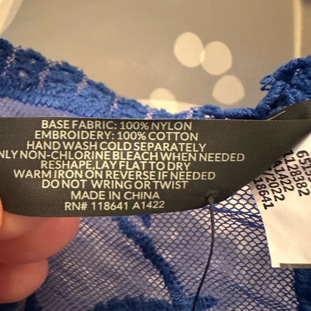 Lane Bryant - Blue Sheer Floral Kimono - Picture 5 of 6